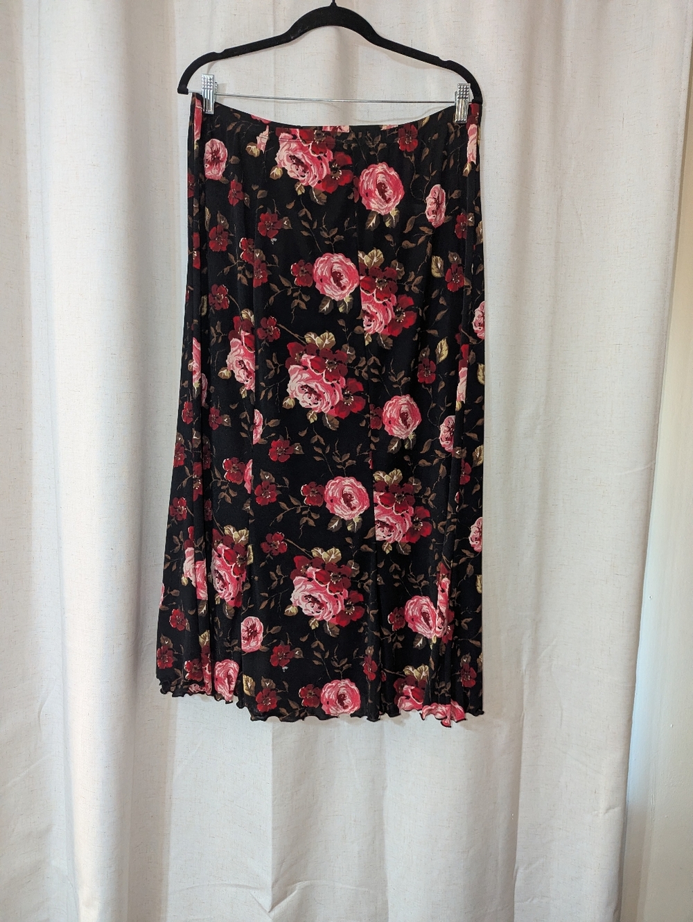 Vintage Romantic Floral Maxi Skirt 90s 2000s